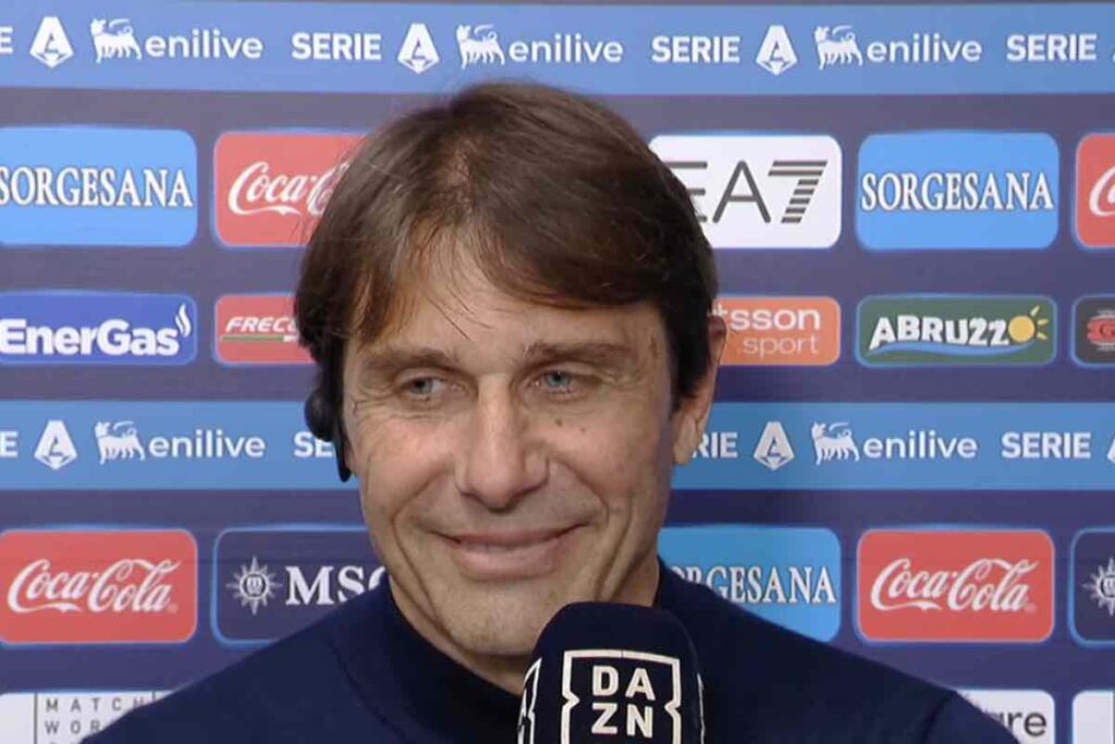 Conte intervistato a Dazn dopo Napoli-Inter