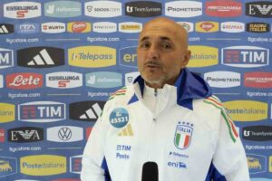 Luciano Spalletti in sala stampa Figc