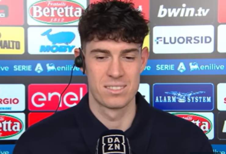 Bastoni intervistato dopo una partita dell'Inter