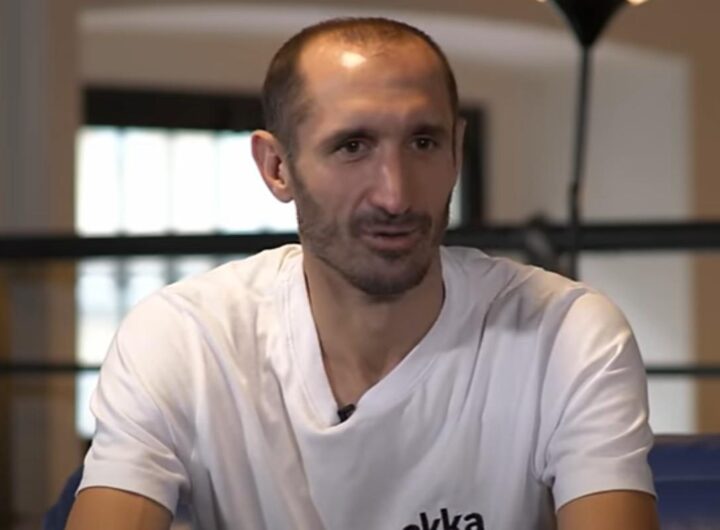 Giorgio Chiellini durante una intervista