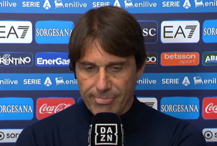 Conte a Dazn dopo una partita del Napoli