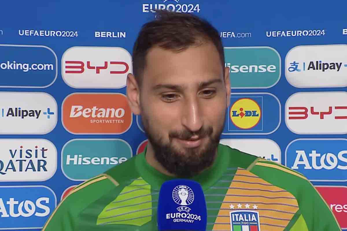 Donnarumma imtervistato dopo una partita dell'Italia