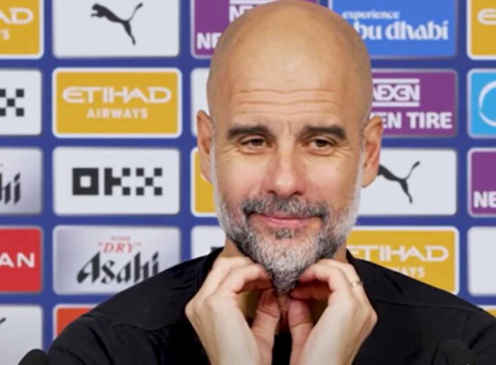 Pep Guardiola in conferenza stampa