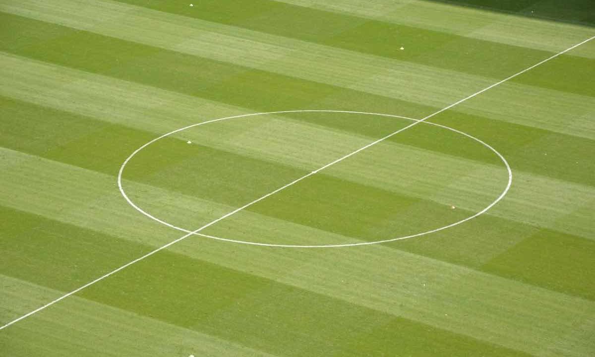 Campo di calcio visto dall'alto