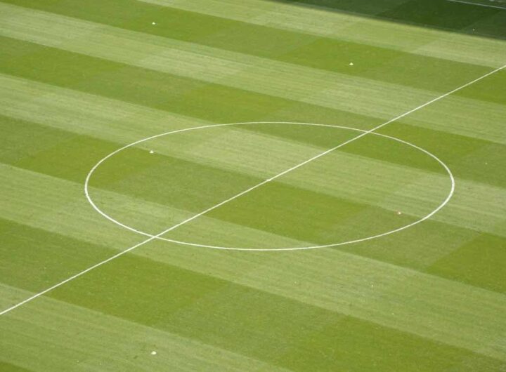 Campo di calcio visto dall'alto